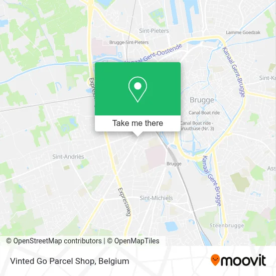 Vinted Go Parcel Shop map