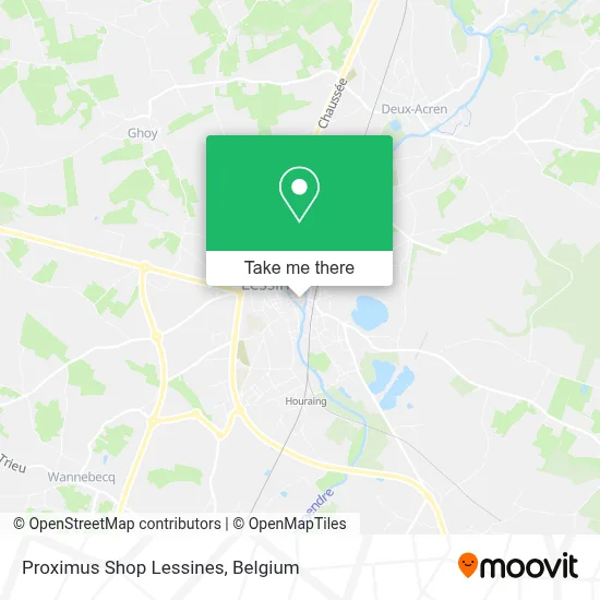 Proximus Shop Lessines map