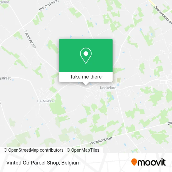 Vinted Go Parcel Shop map