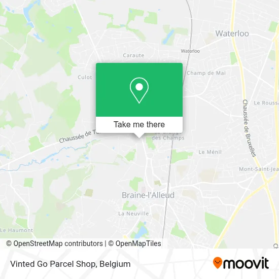 Vinted Go Parcel Shop map