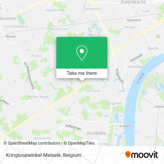Kringloopwinkel Melsele map
