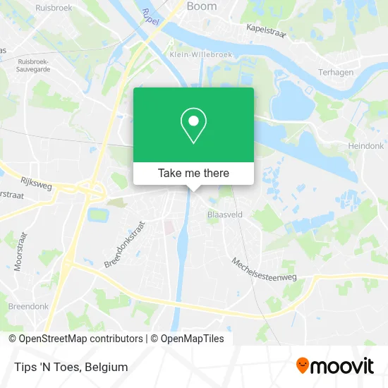 Tips 'N Toes map