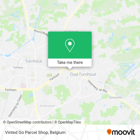 Vinted Go Parcel Shop map