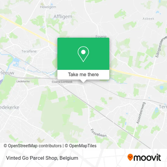Vinted Go Parcel Shop map