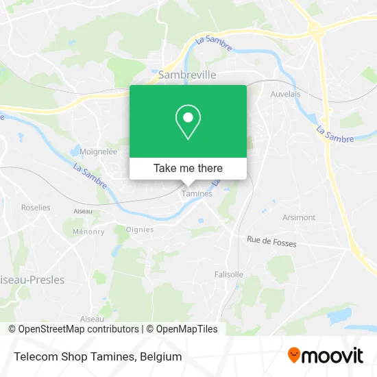 Telecom Shop Tamines map