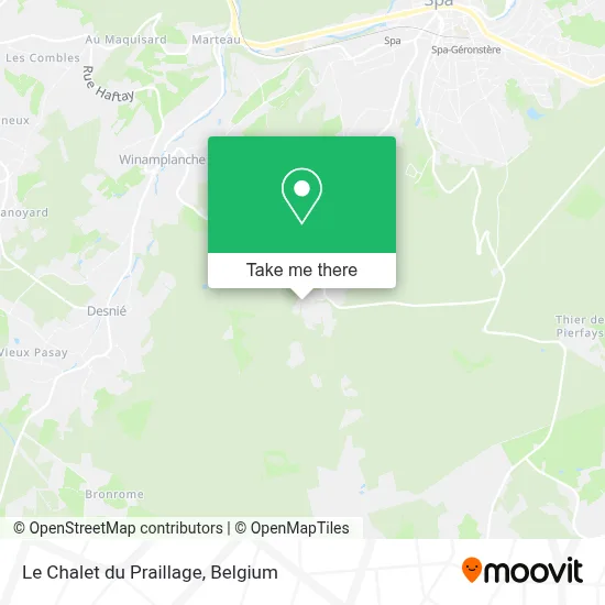 Le Chalet du Praillage map