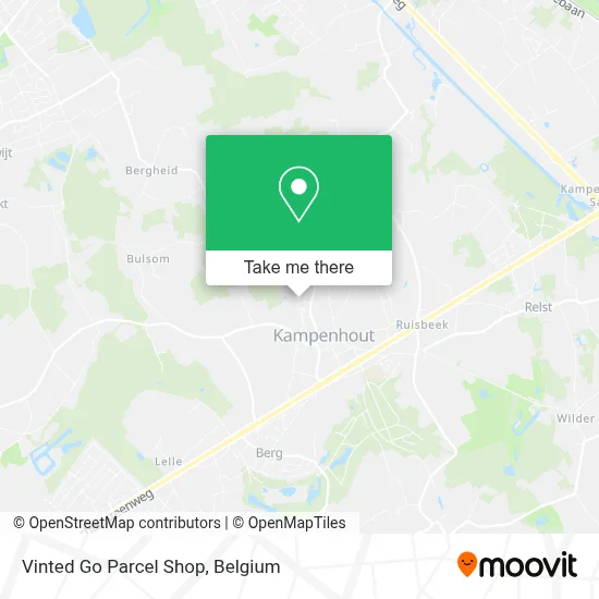 Vinted Go Parcel Shop map