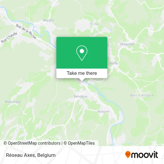 Réseau Axes map