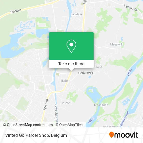 Vinted Go Parcel Shop map