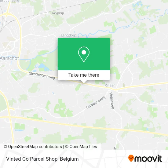 Vinted Go Parcel Shop map