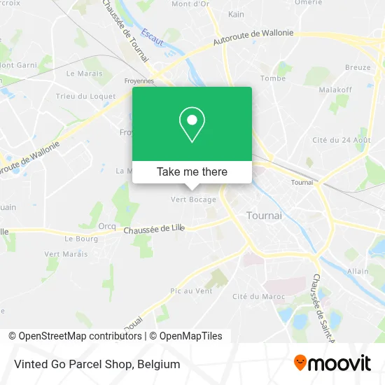 Vinted Go Parcel Shop map