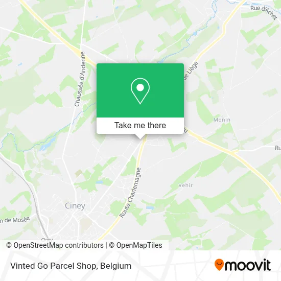 Vinted Go Parcel Shop map