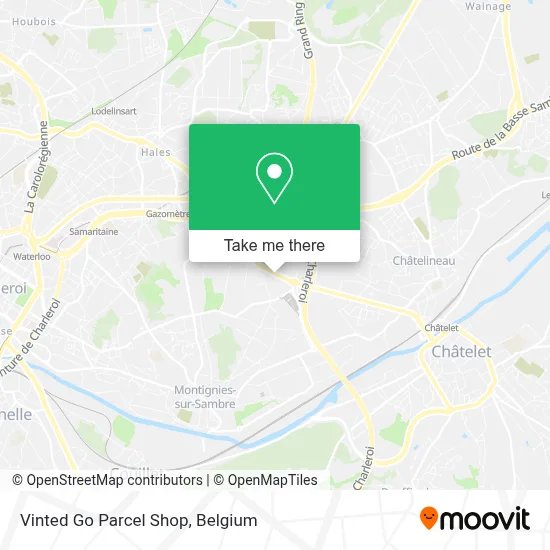 Vinted Go Parcel Shop map