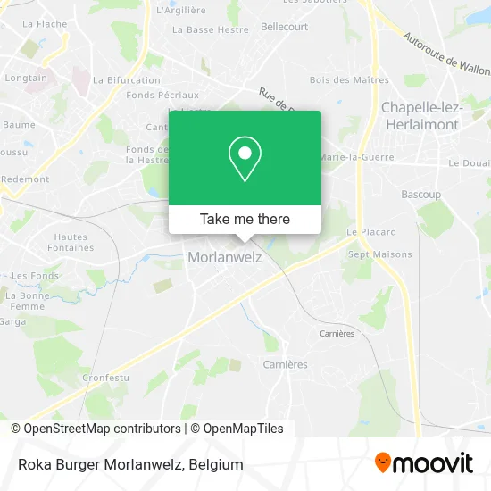 Roka Burger Morlanwelz map