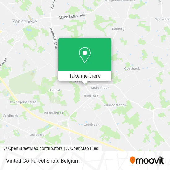 Vinted Go Parcel Shop map