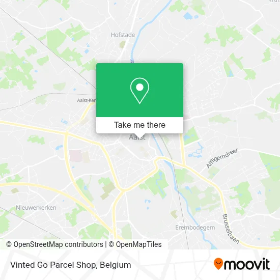 Vinted Go Parcel Shop map