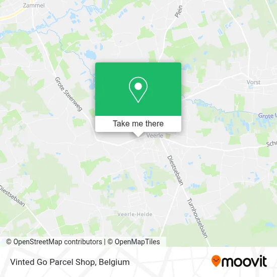 Vinted Go Parcel Shop map