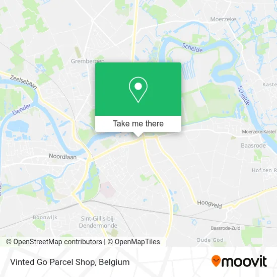Vinted Go Parcel Shop map