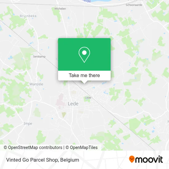 Vinted Go Parcel Shop map