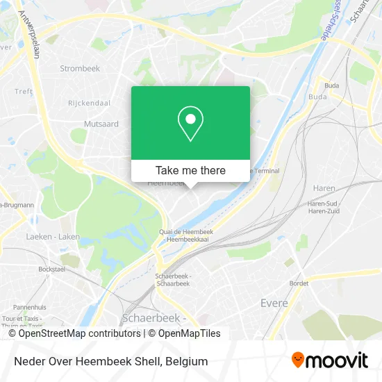 Neder Over Heembeek Shell map