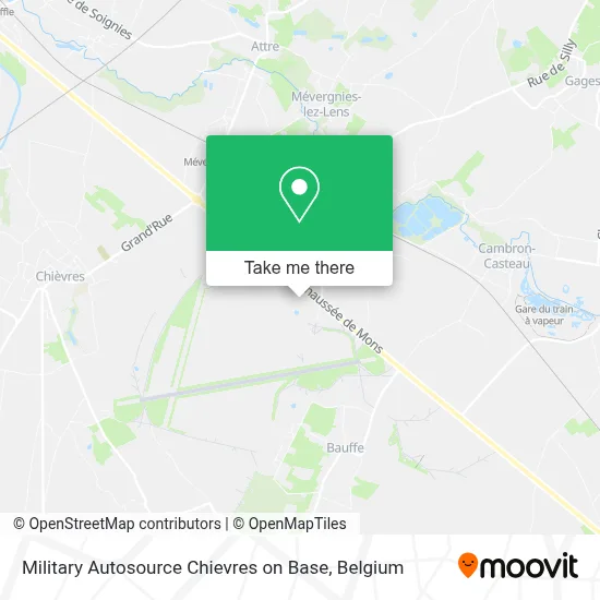 Military Autosource Chievres on Base map