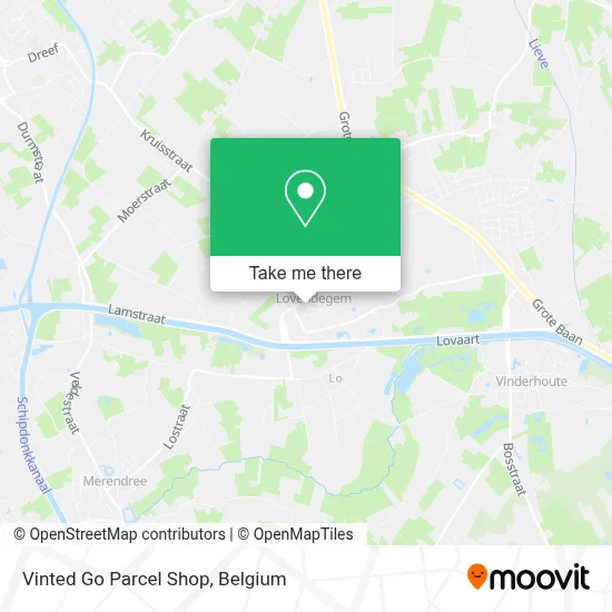 Vinted Go Parcel Shop map