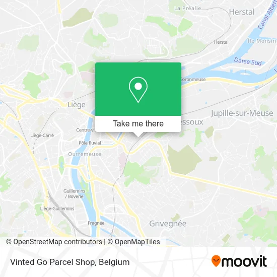 Vinted Go Parcel Shop map