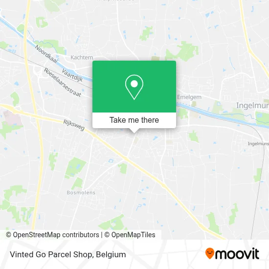 Vinted Go Parcel Shop map
