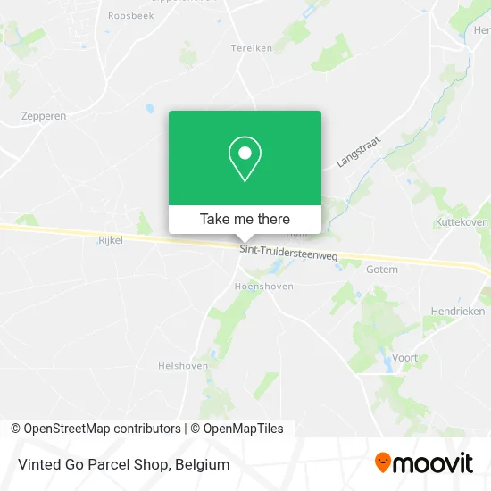 Vinted Go Parcel Shop map