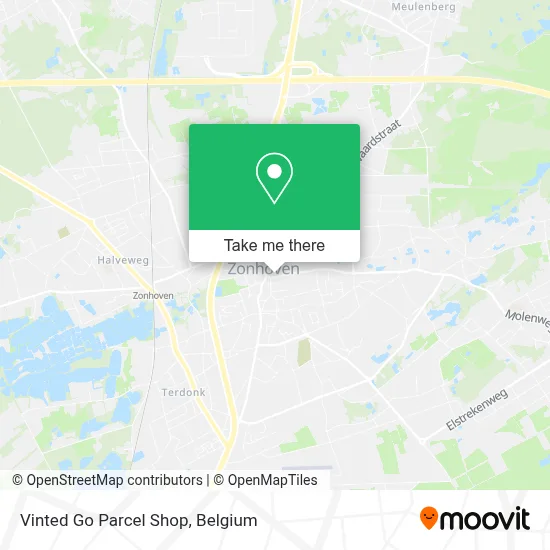 Vinted Go Parcel Shop map