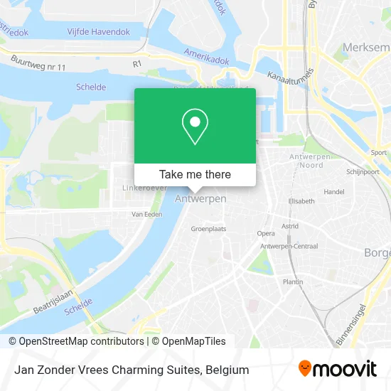 Jan Zonder Vrees Charming Suites map