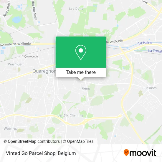 Vinted Go Parcel Shop map