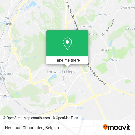 Neuhaus Chocolates map