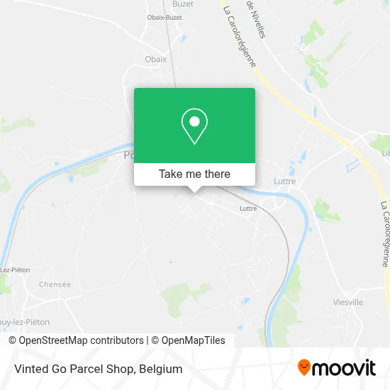 Vinted Go Parcel Shop map