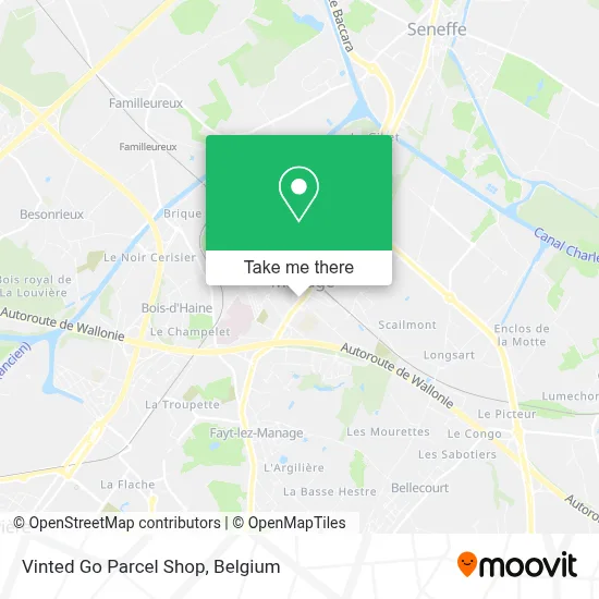 Vinted Go Parcel Shop map