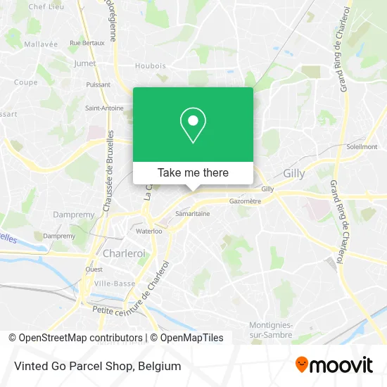 Vinted Go Parcel Shop map