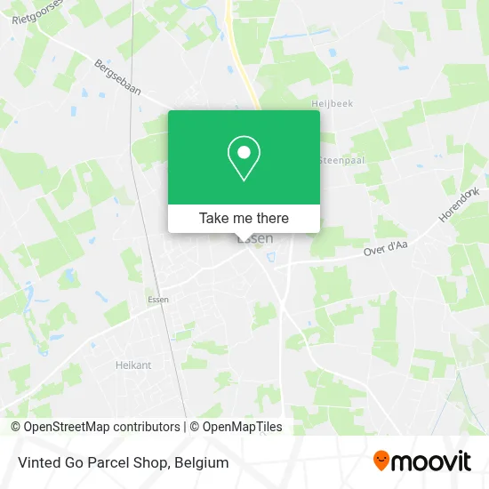 Vinted Go Parcel Shop map