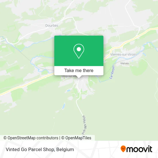 Vinted Go Parcel Shop map