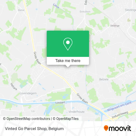 Vinted Go Parcel Shop map