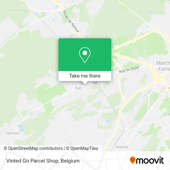 Vinted Go Parcel Shop map