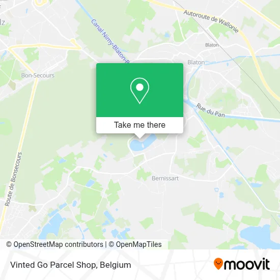 Vinted Go Parcel Shop map