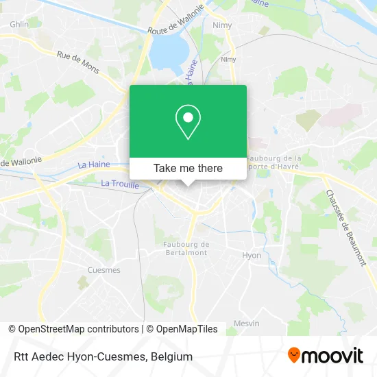 Rtt Aedec Hyon-Cuesmes map