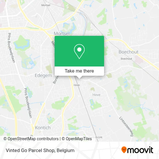 Vinted Go Parcel Shop map