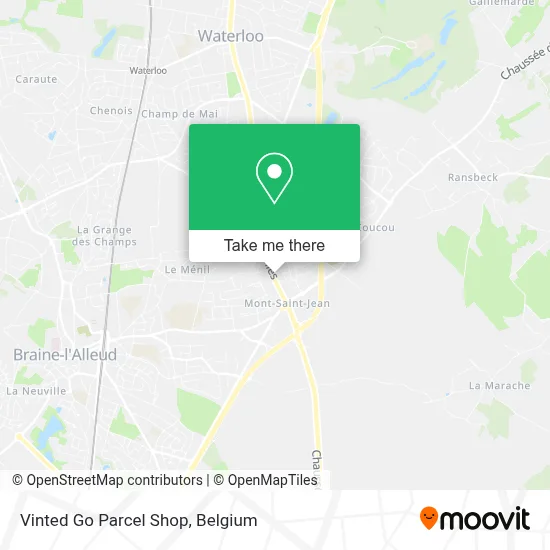 Vinted Go Parcel Shop map