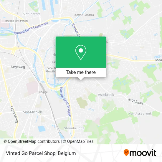 Vinted Go Parcel Shop map
