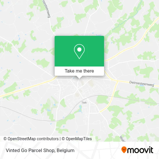 Vinted Go Parcel Shop map