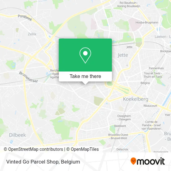 Vinted Go Parcel Shop map