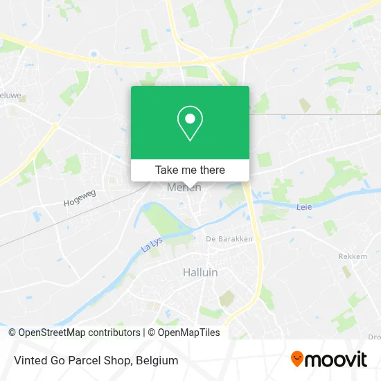 Vinted Go Parcel Shop map