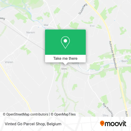Vinted Go Parcel Shop map