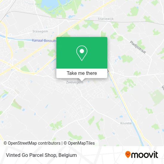 Vinted Go Parcel Shop map